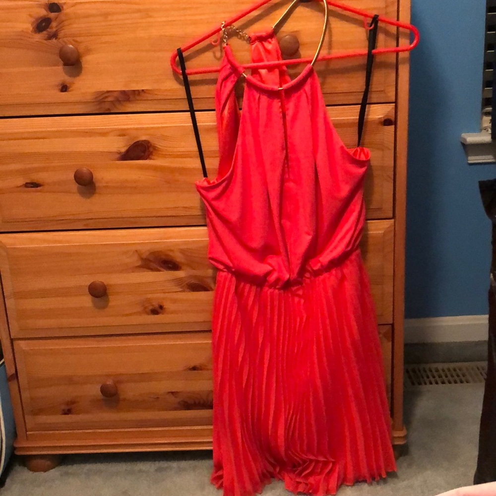Bebe flowy satin dress
